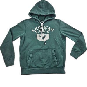 American Eagle Vintage Fit Pullover Hoodie Green Men's Size Small
